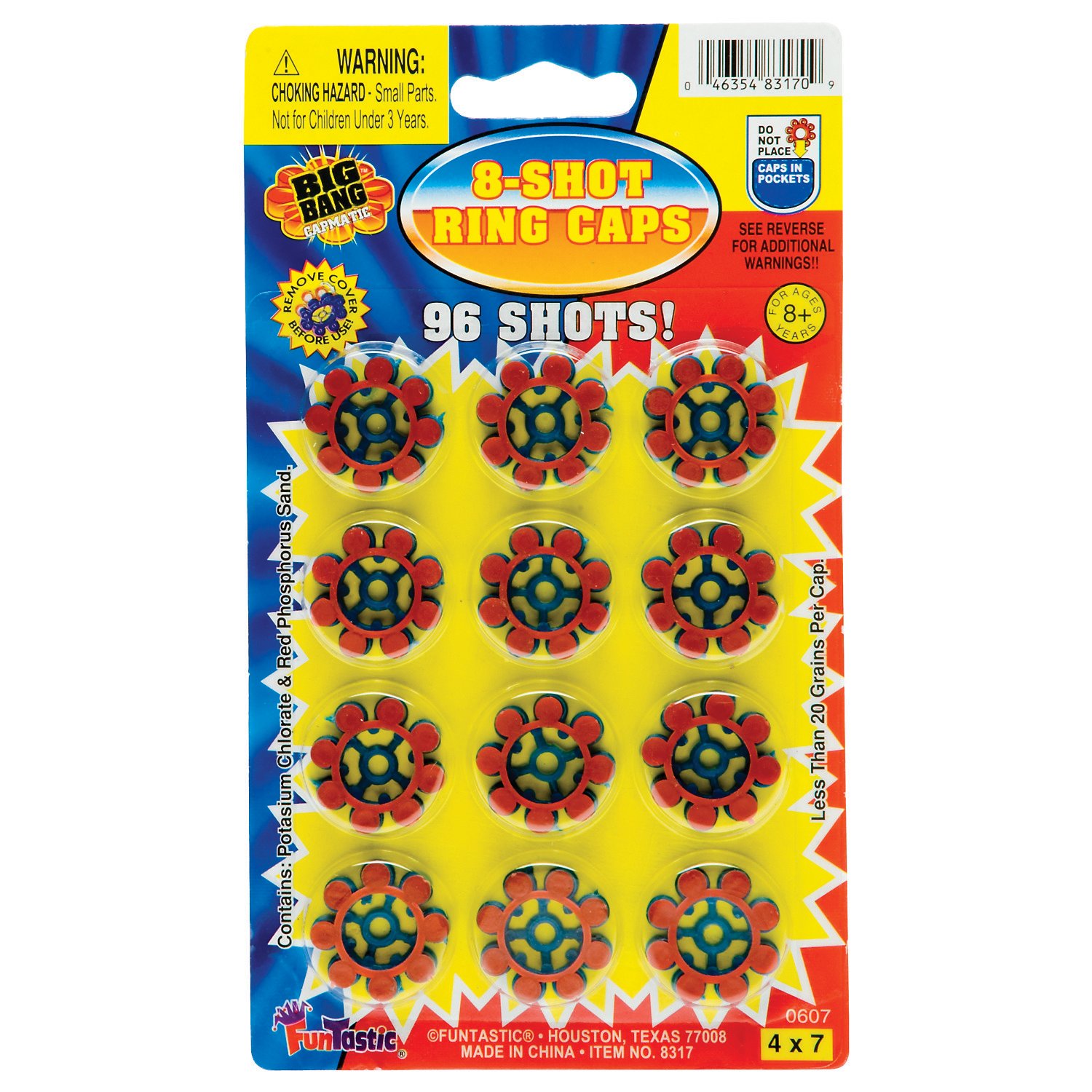 Funtastic Kids' Big Bang 8-Shot Ring Caps 12-Pack