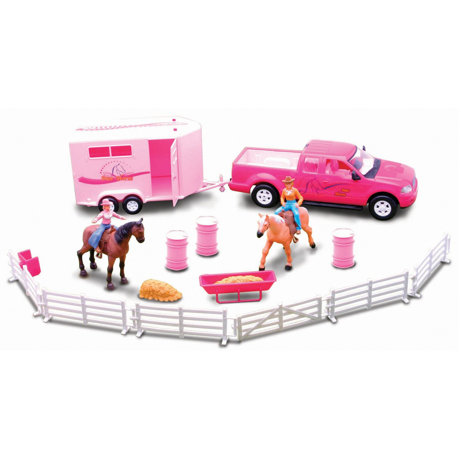 New-Ray Toys Pink Riding Academy Deluxe Set