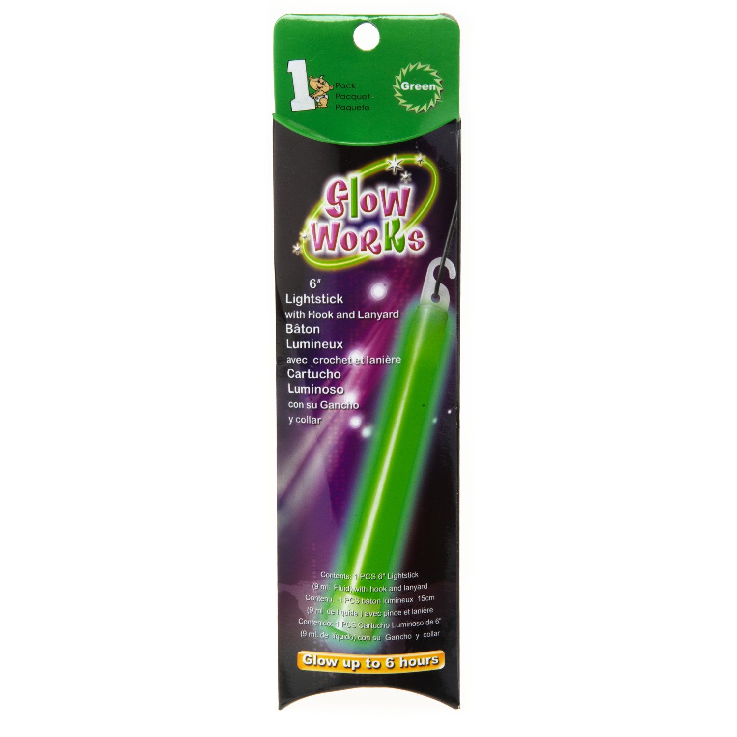 Toy Network 6" Green Glow Light Stick thumbnail