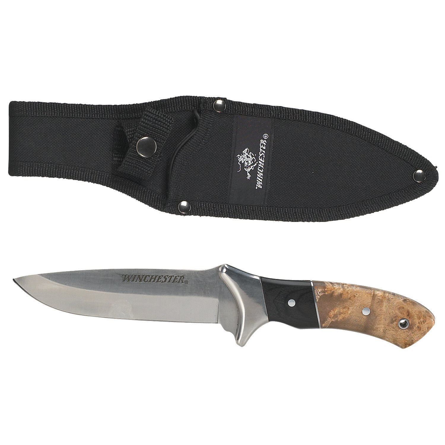 Winchester Burl Wood Fixed Hunting Knife thumbnail