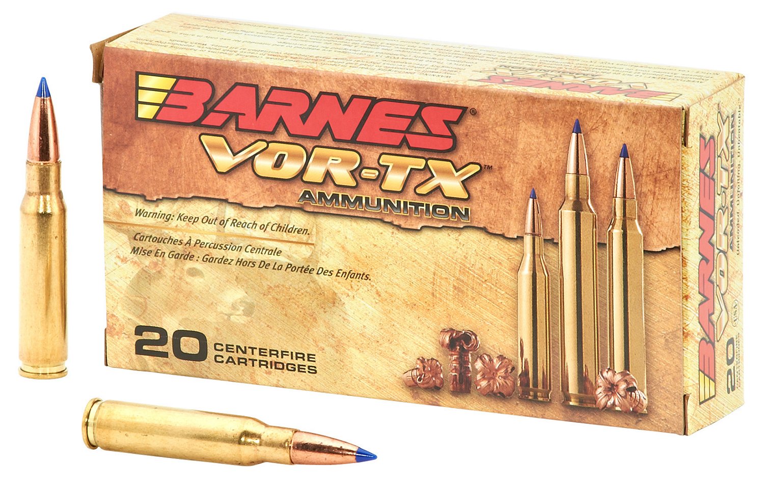 BARNES® VOR-TX™ .308 Win 168-Grain Centerfire Rifle Ammunition