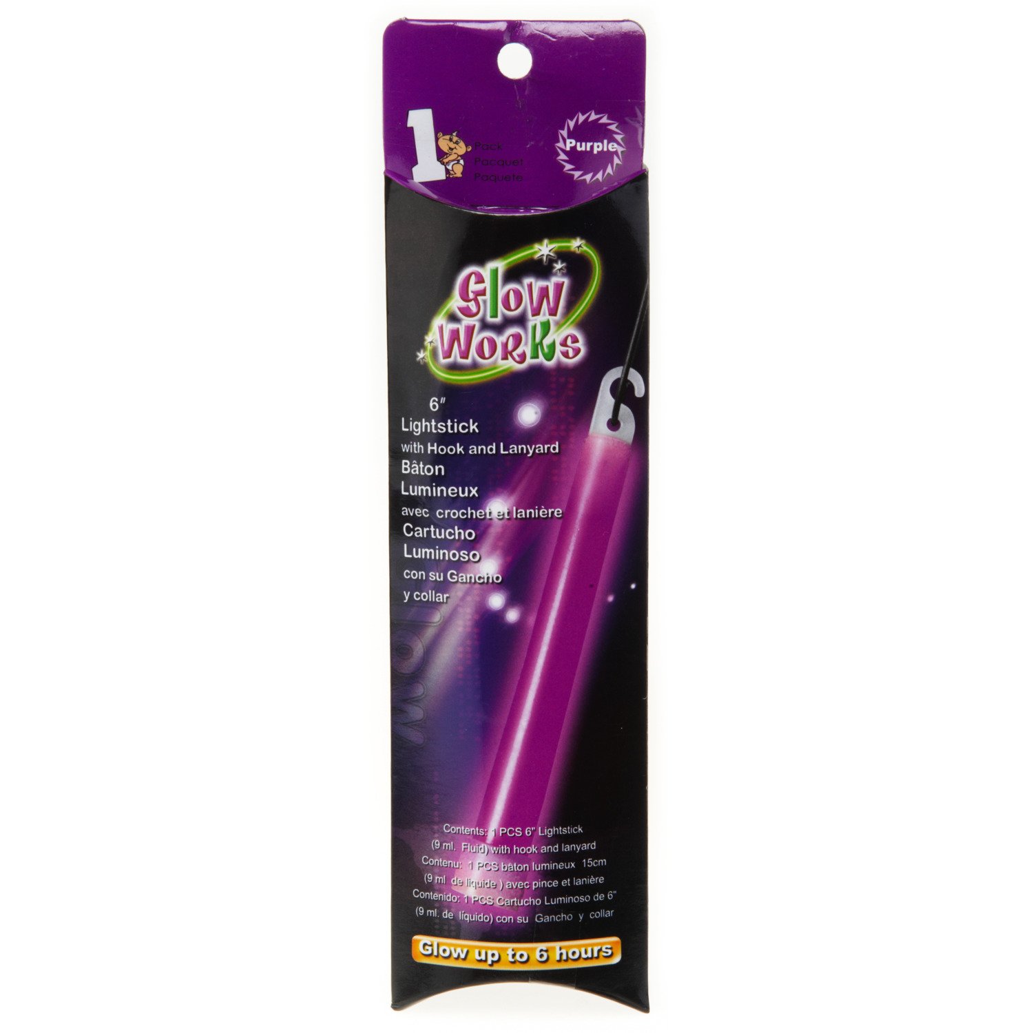 Toy Network 6" Purple Glow Light Stick