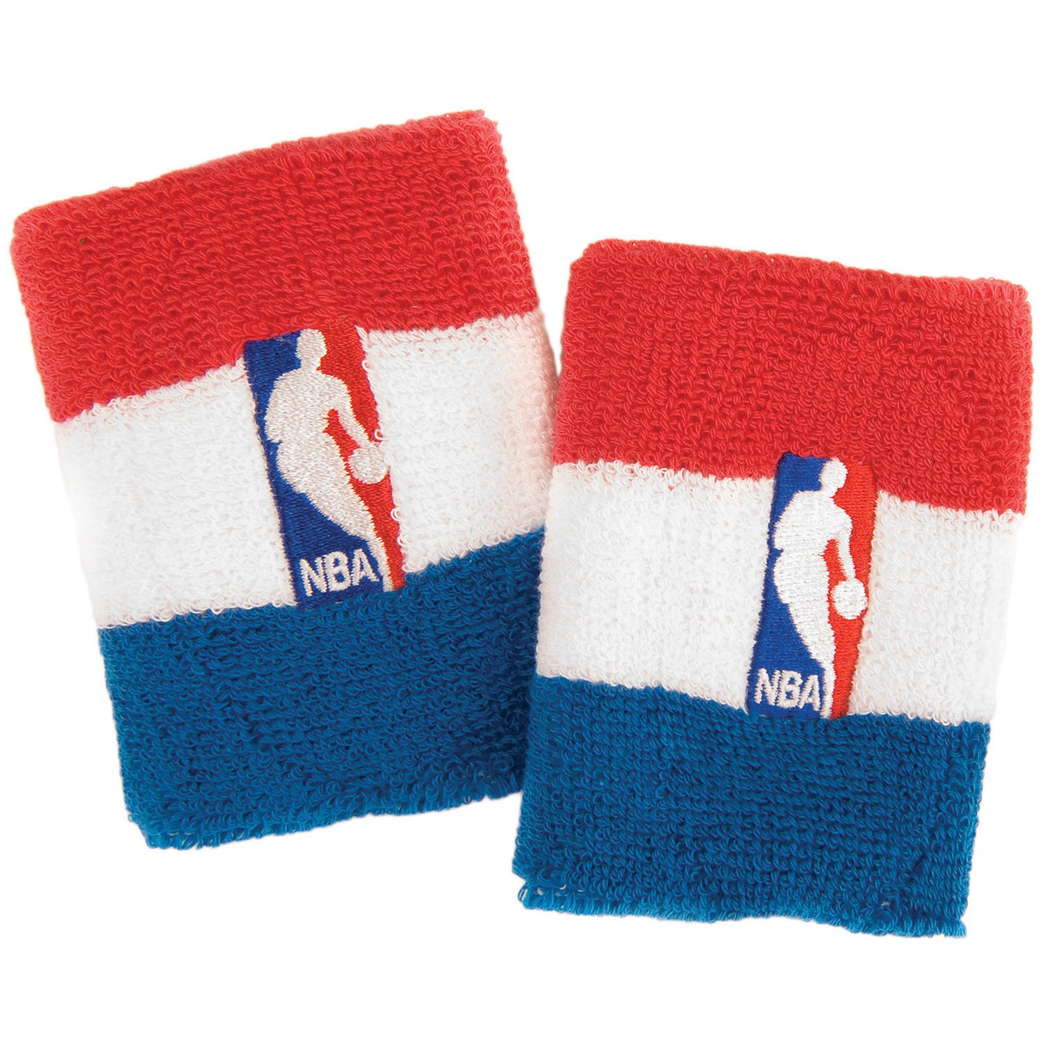 For Bare Feet Men's NBA Logoman Wristbands 2-Pack