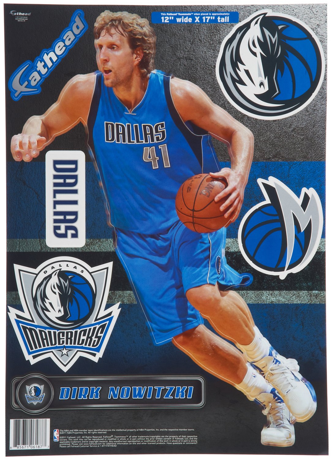 Fathead Dirk Nowitzki Player Teammate Wall Graphic