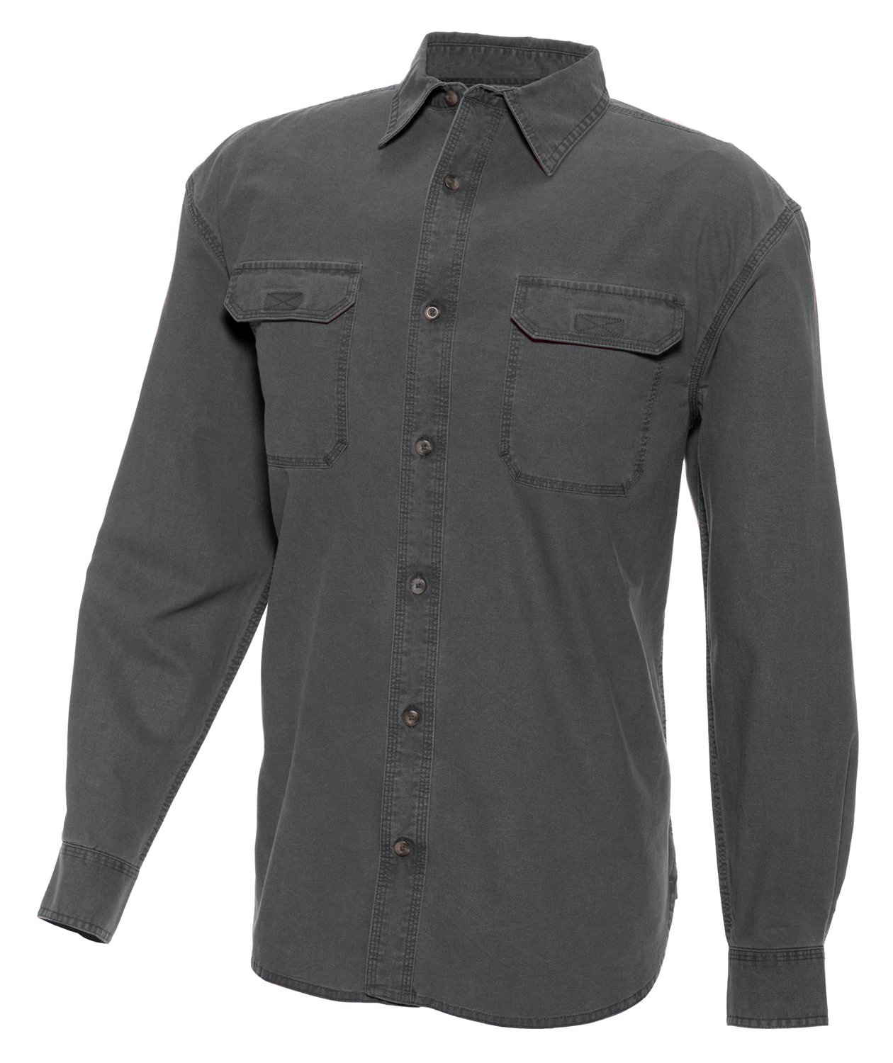 Magellan Outdoors Men's Woodlake Pigment Dyed Long Sleeve Shirt