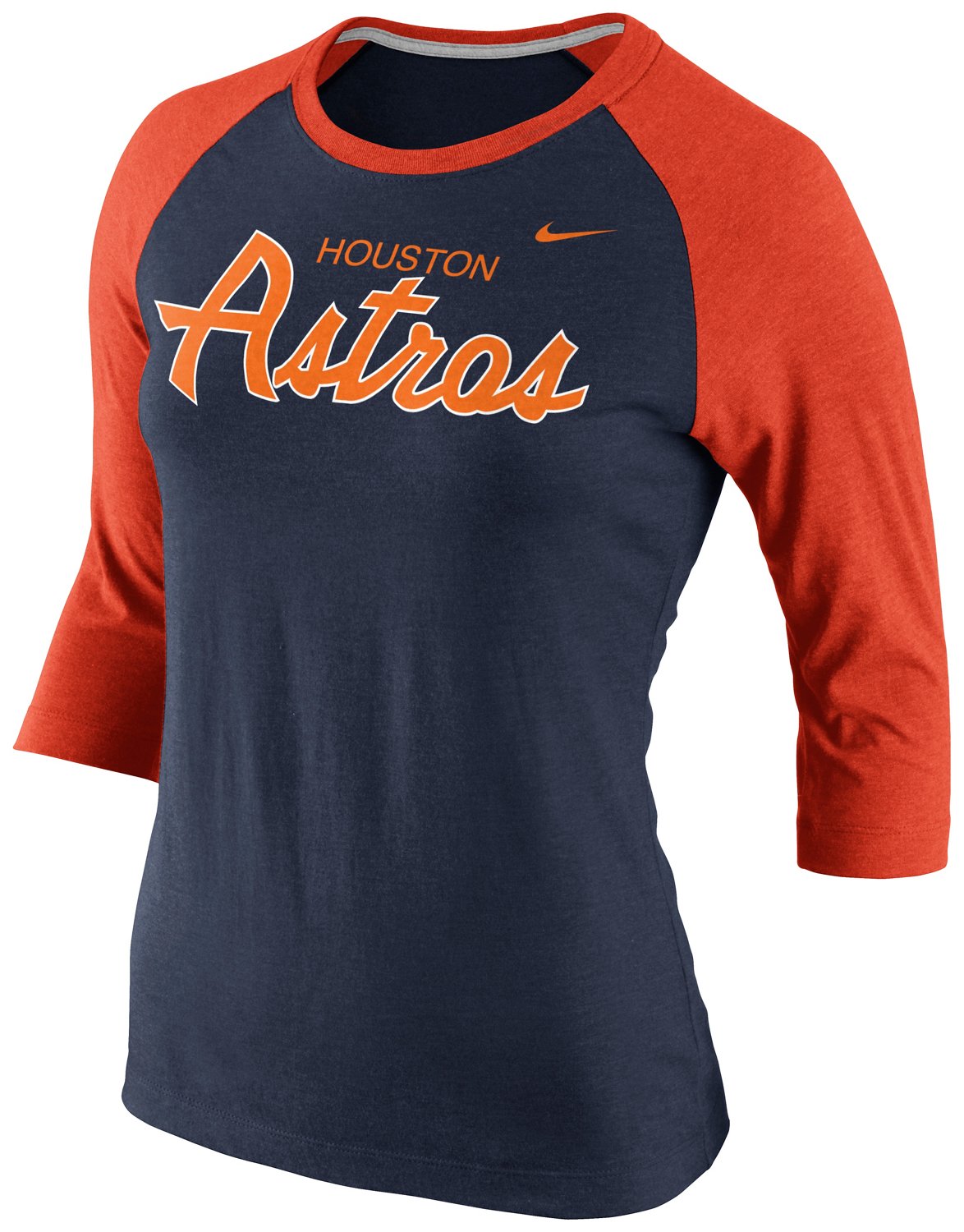 Nike Women's Houston Astros 3/4 Sleeve Raglan T-shirt