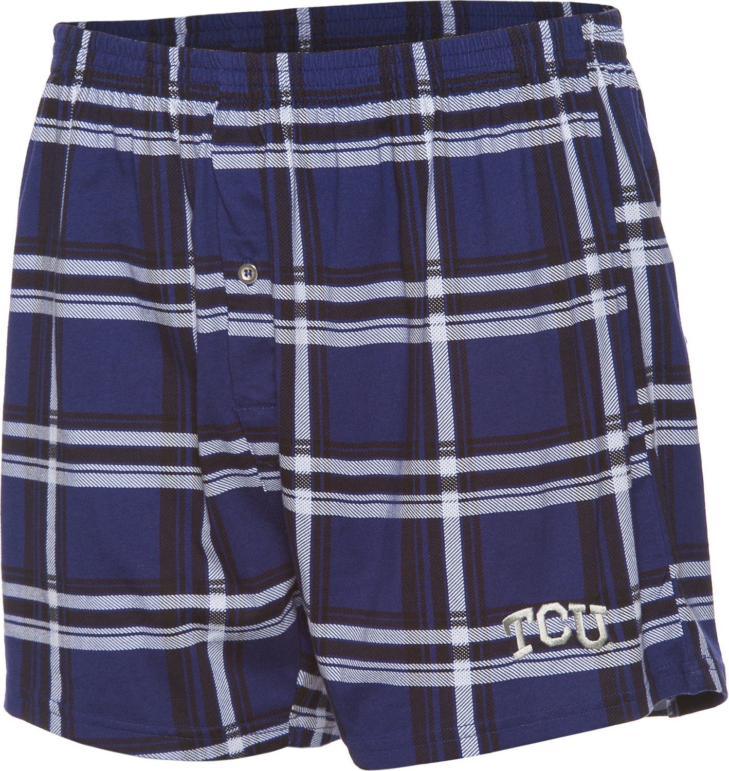 Concepts Sport Men's Texas Christian University Millennium Plaid Boxer