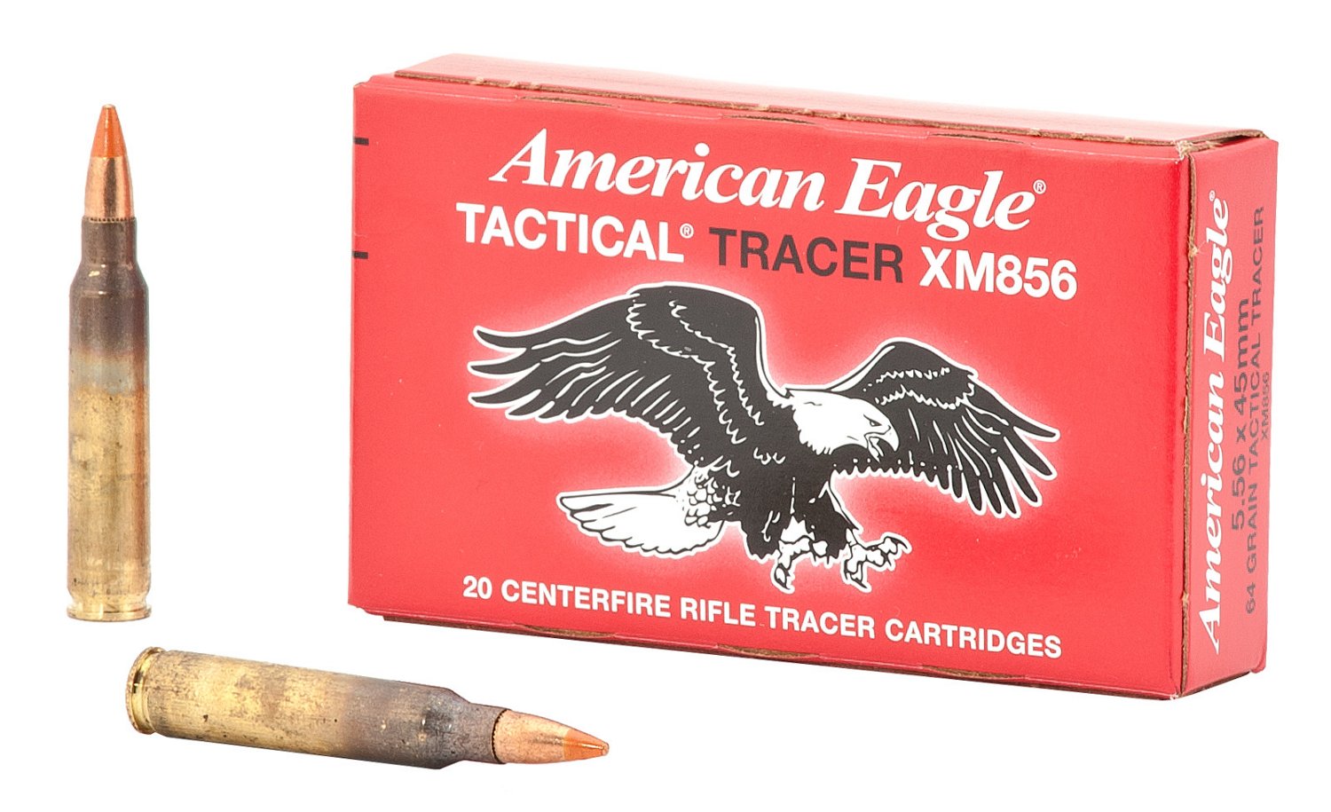American Eagle® 5.56x45mm 64-Grain NATO Tactical Tracer Centerfire Handgun Ammunition