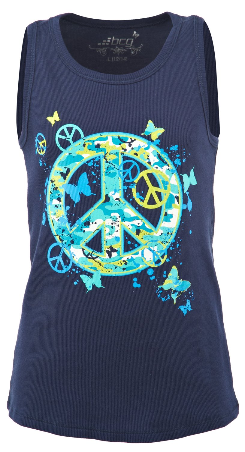 BCG Girls' Graphic Rib Tank