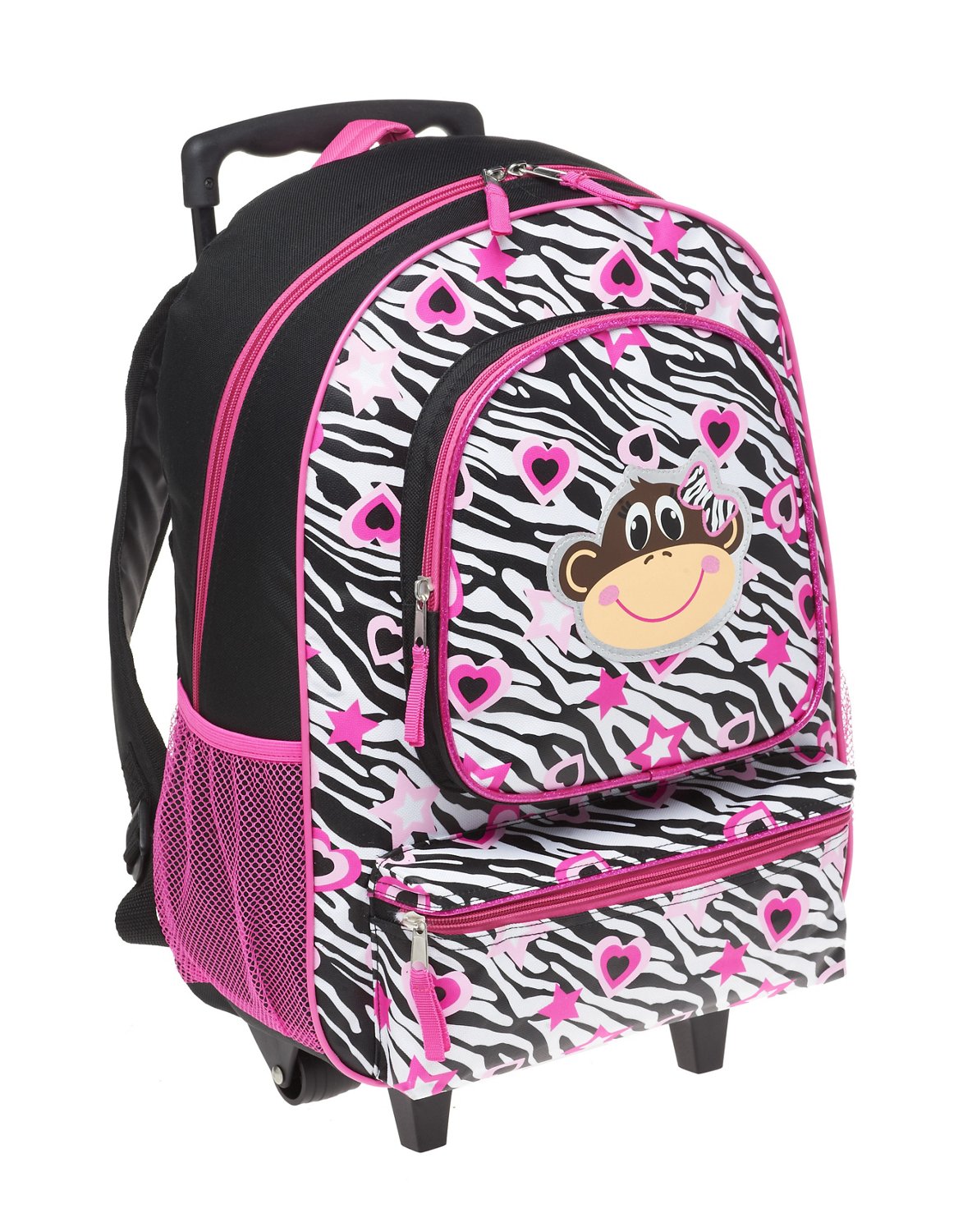 Accessories 22 Girls' Dazzling Monkey Rolling Backpack