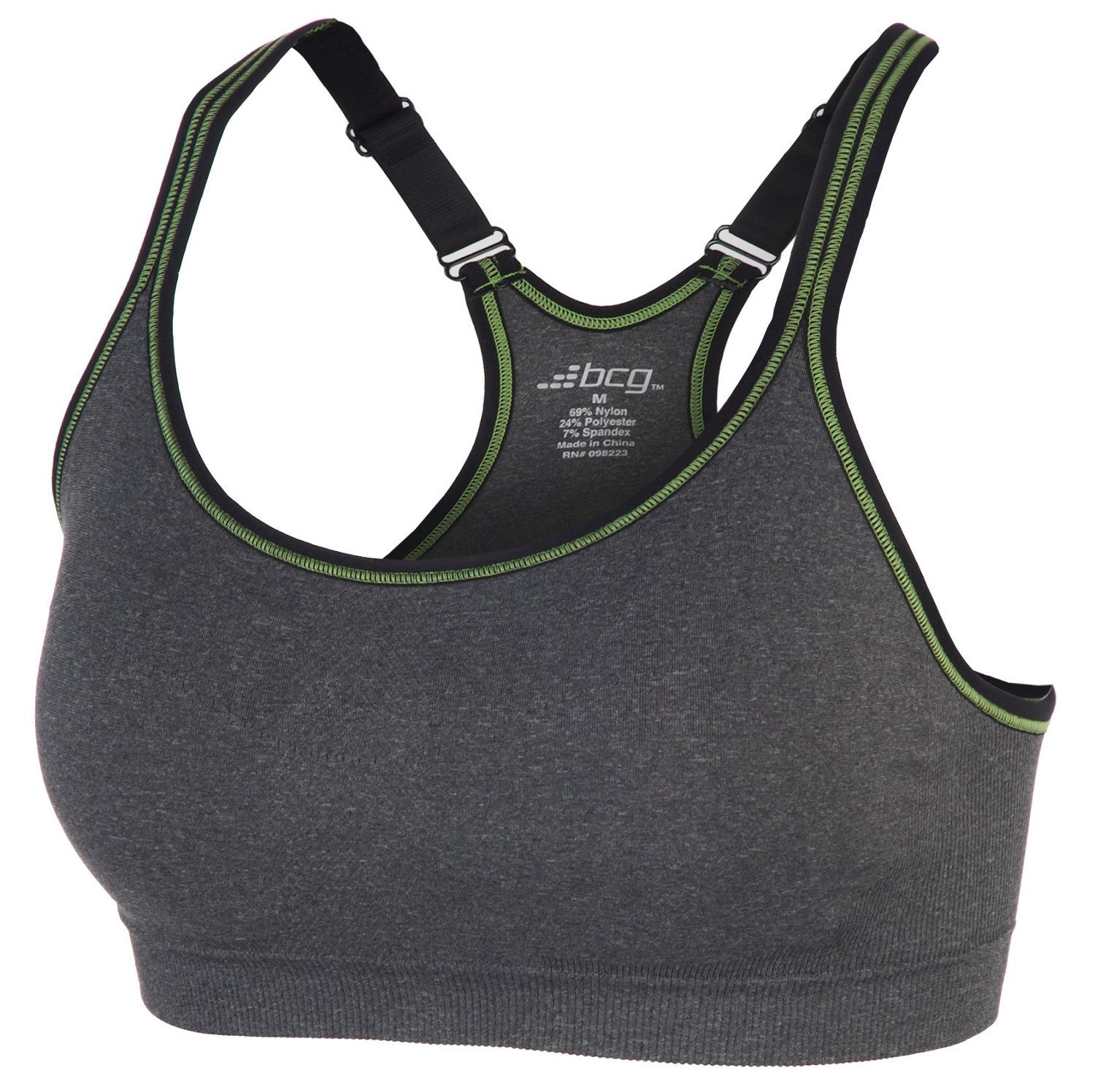 BCG Women's Contoured Contrast Strap Seamless Bra