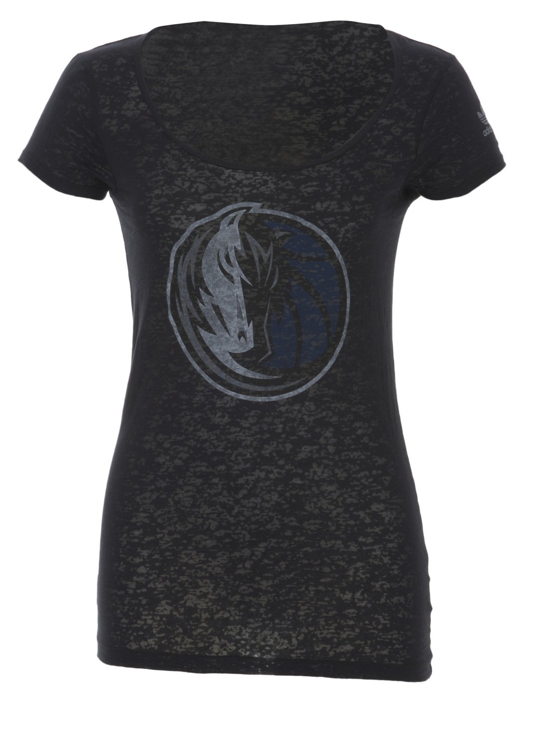 adidas Women's Dallas Mavericks Bigger Better Logo Burnout T-shirt