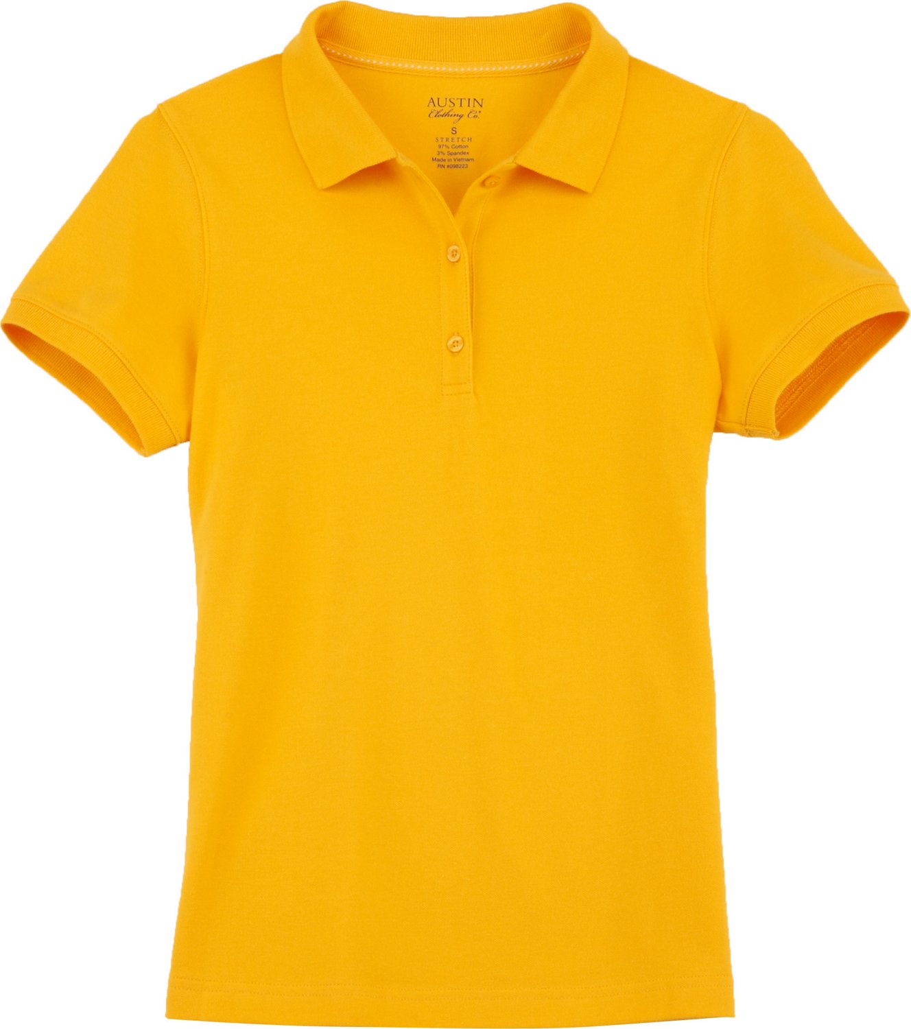 Austin Clothing Co.® Junior Girls' School Uniform Stretch Piqué Polo Shirt