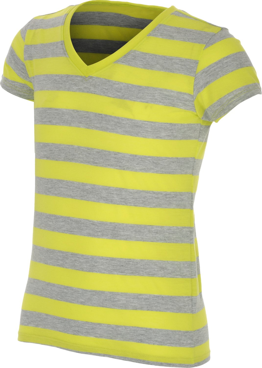 BCG Girls' Striped Short Sleeve V-neck T-shirt