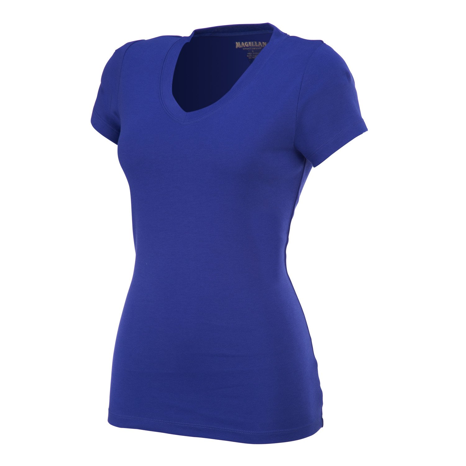Magellan Outdoors Women's Solid Interlock V-Neck T-shirt