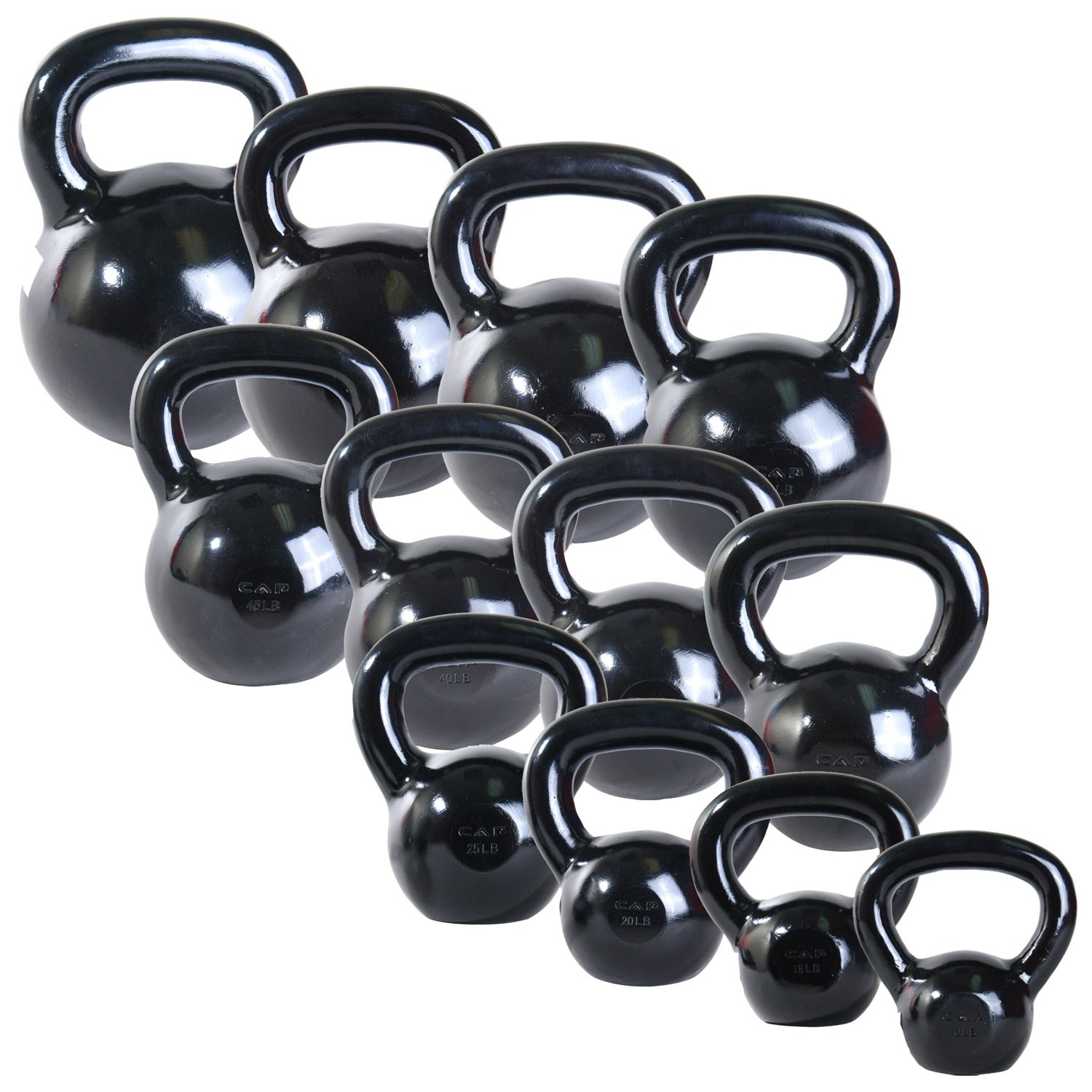 CAP Barbell 60 lb. Black Polished Kettlebell thumbnail