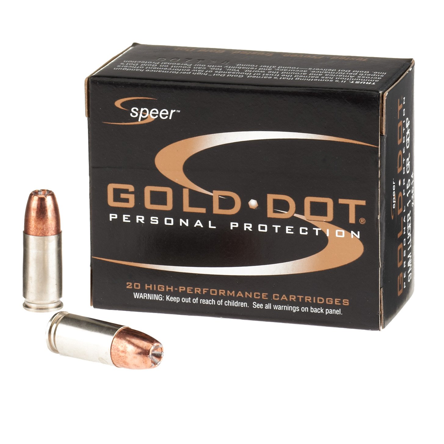 Speer® Gold Dot Personal Protection 9mm Luger 115-Grain Handgun Ammunition