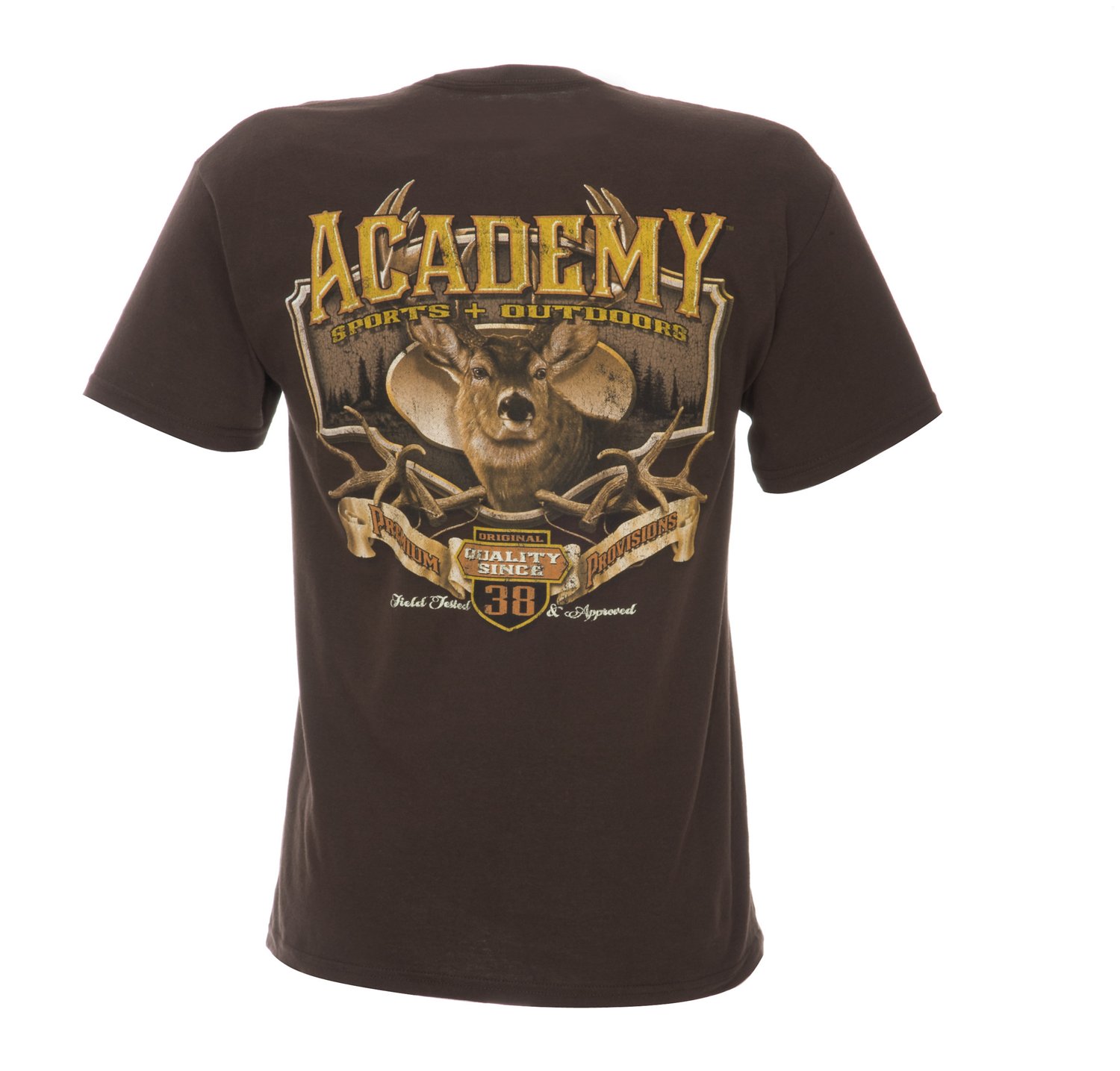 Academy Sports + Outdoors Men's Vintage Whitetail Printed Short Sleeve T-shirt