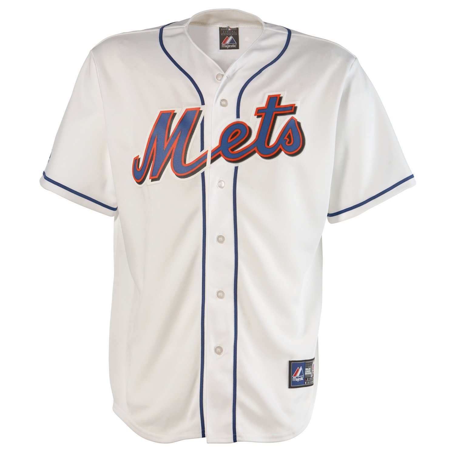 Majestic Adults' New York Mets Replica Home Baseball Jersey