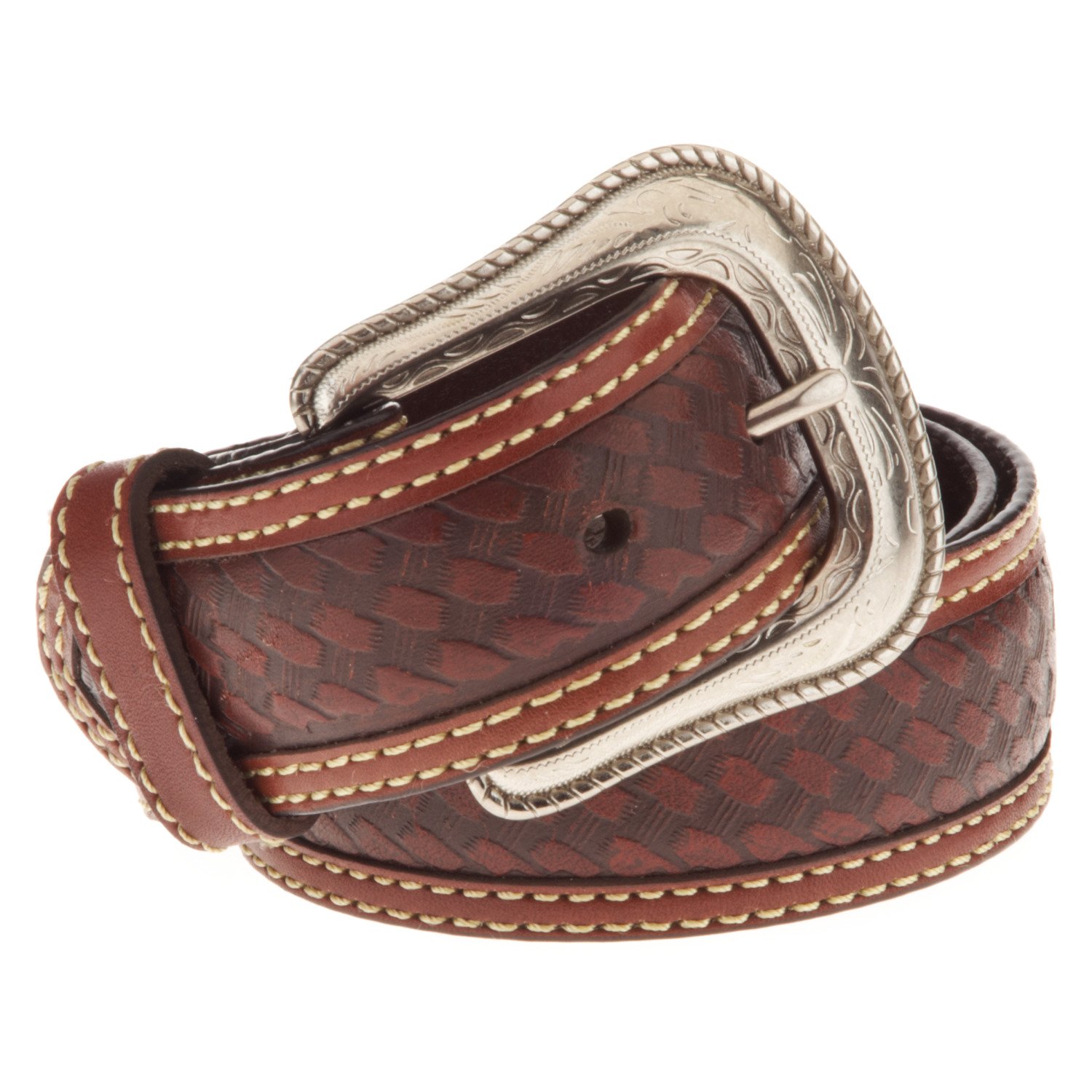 Magellan Outdoors Men's Star Concho Basket Weave Belt