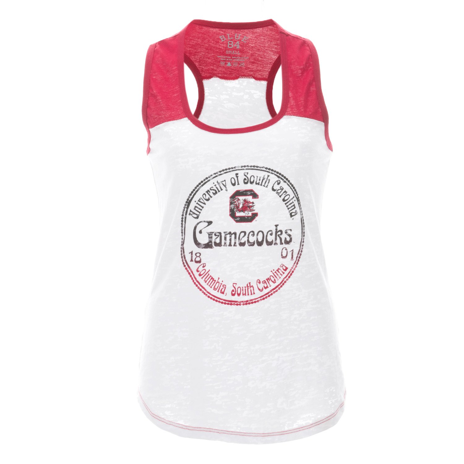 Blue 84 Juniors' University of South Carolina Burnout Raglan Tank Top thumbnail