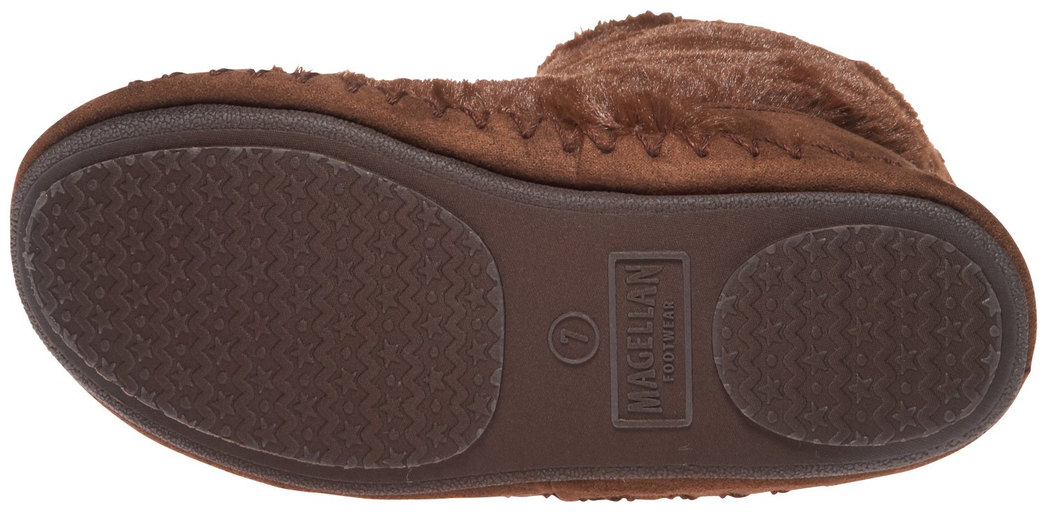 Magellan Outdoors Women's Fuzzy Zip Bootie Slippers thumbnail