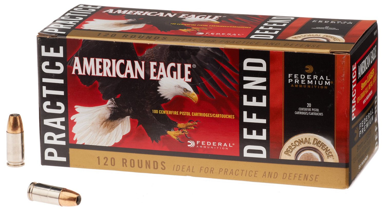 Federal Premium® Practice and Defense 9mm 124-Grain Centerfire Ammunition