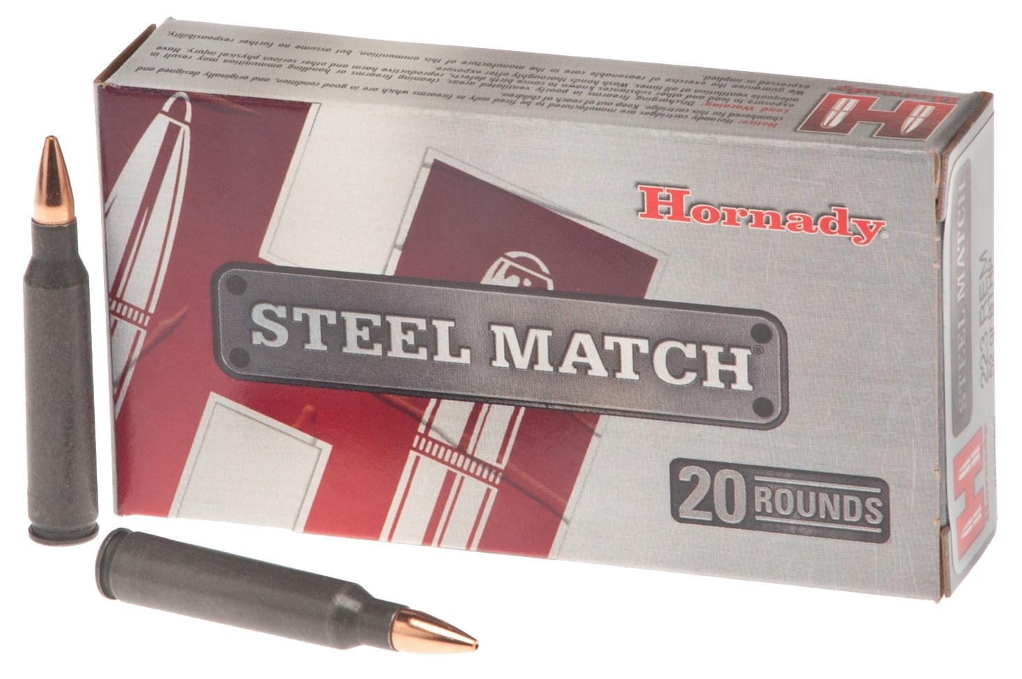 Hornady Steel Match BTHP 52-Grain Centerfire Ammunition