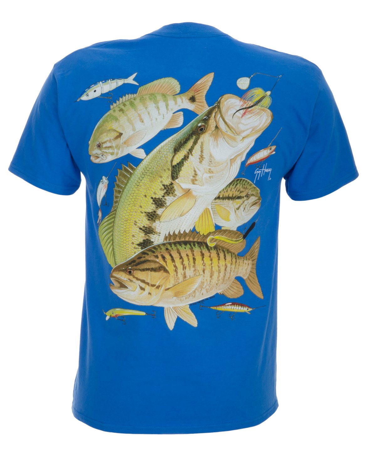 Guy Harvey Men's Bass Collage T-shirt