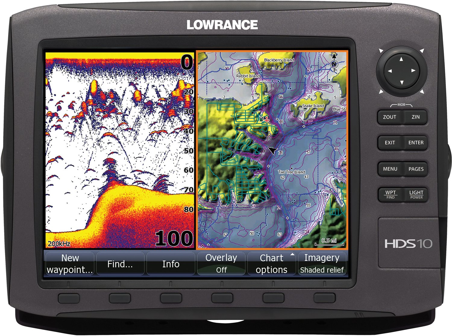 Lowrance Gen2 HDS-10 Insight USA Fishfinder/GPS Chartplotter Combo
