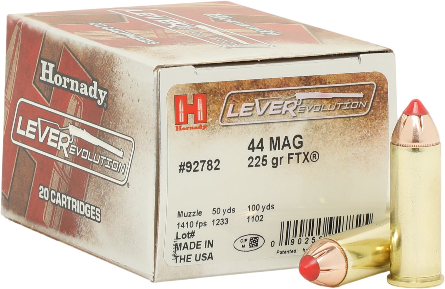 Hornady FTX® LEVERevolution® .44 Mag 225-Grain Handgun Ammunition