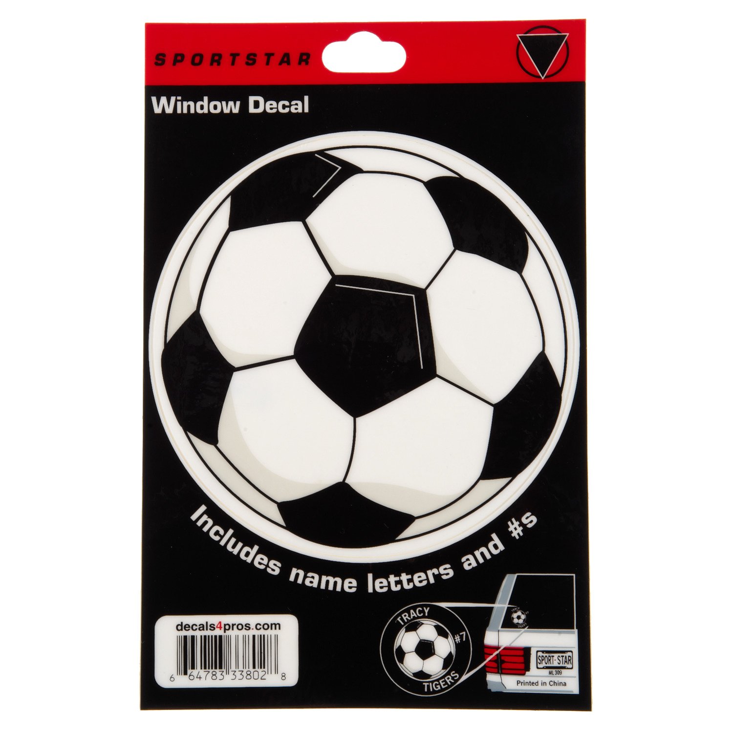 Sportstar Soccer Window Decal