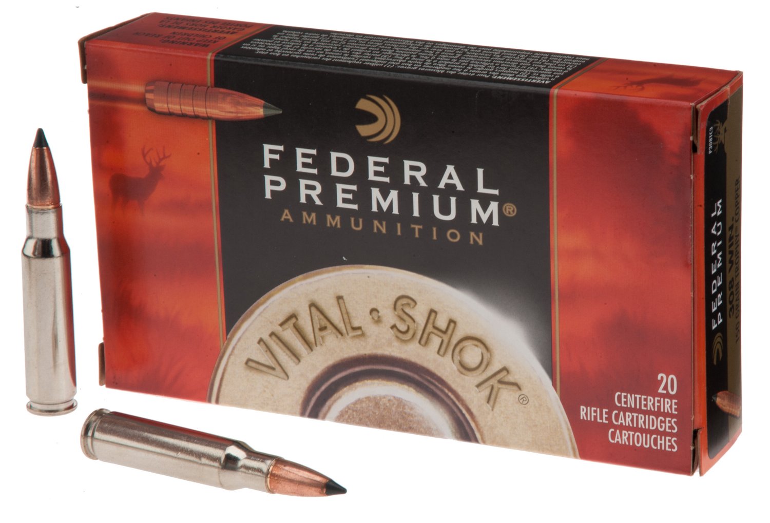 Federal Premium® Vital-Shok® Trophy Copper .308 Win. 150-Grain Centerfire Rifle Ammunition