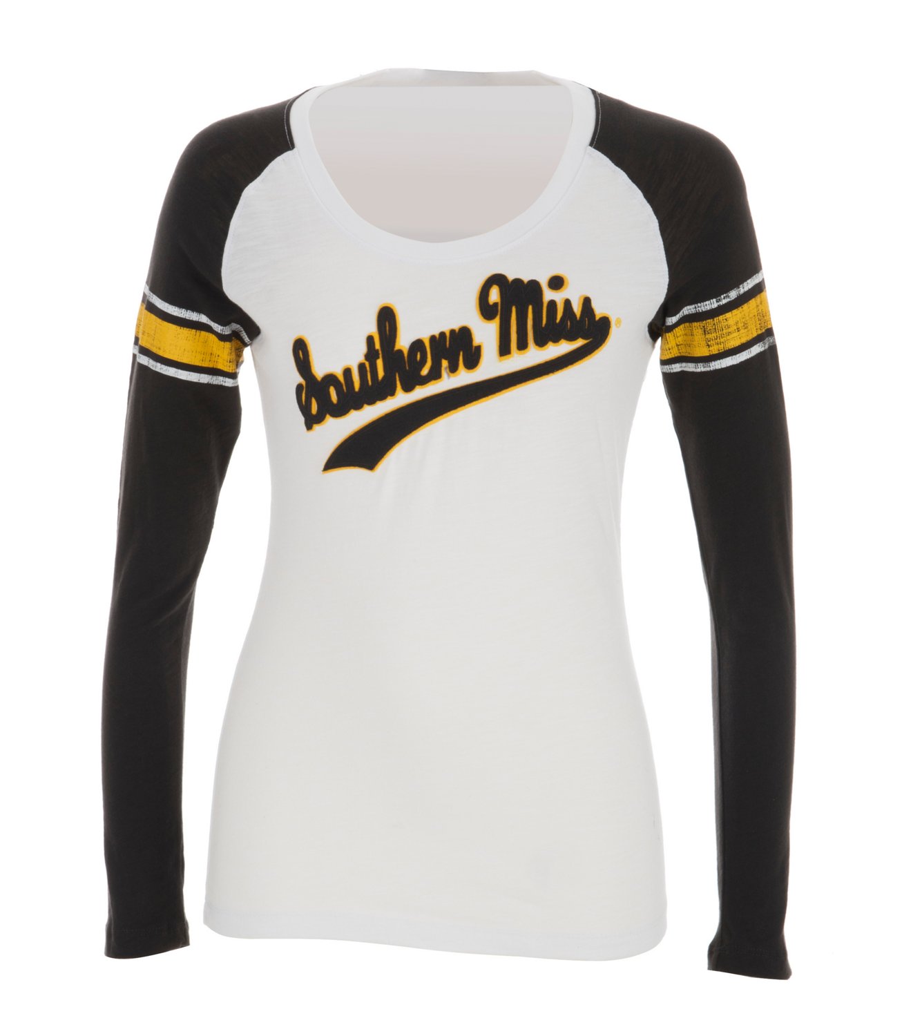 Colosseum Athletics Women's University of Southern Mississippi Sycamore Long Sleeve Raglan T-shirt