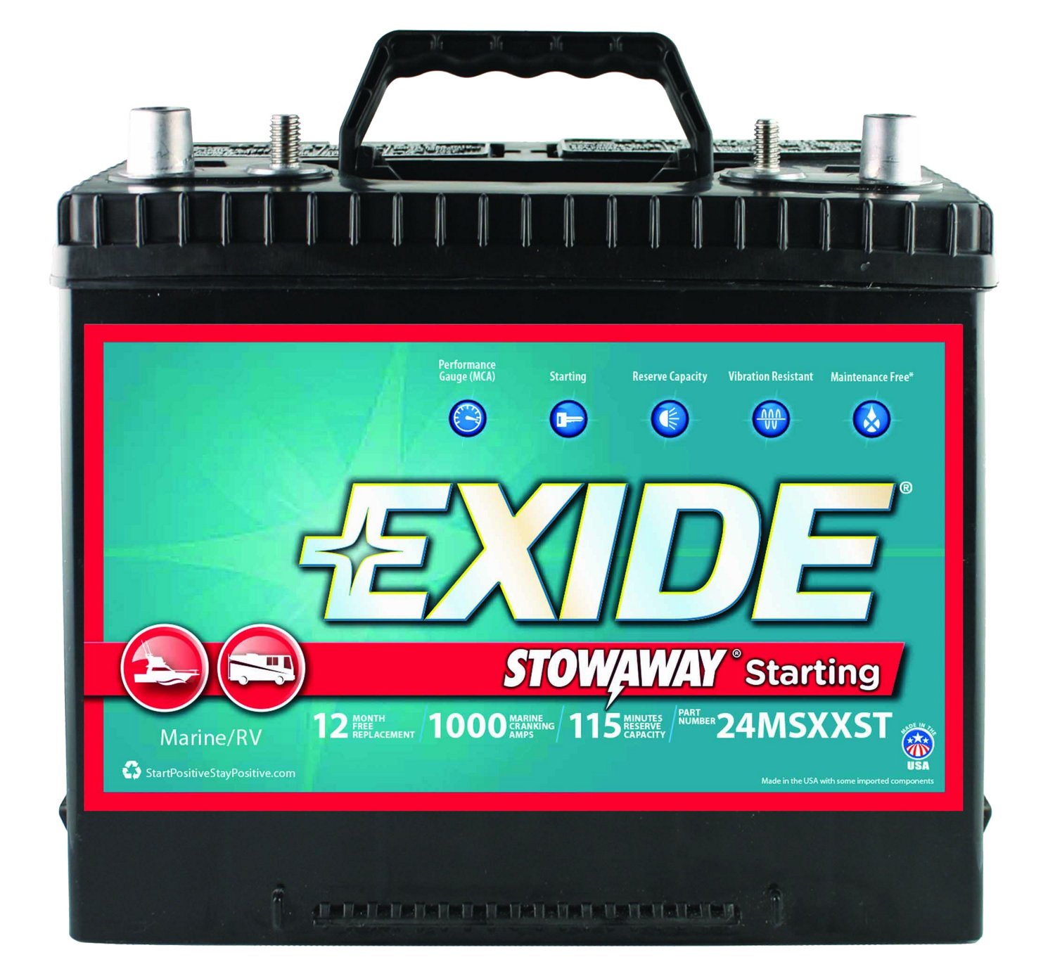 Exide Stowaway Marine Starting Battery