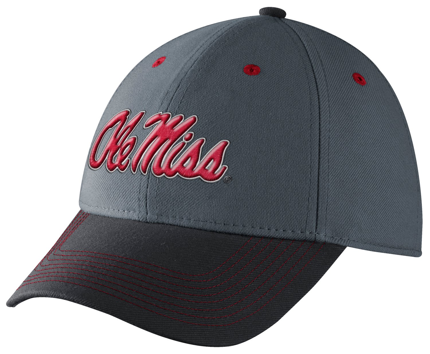 Nike Men's University of Mississippi Dri-FIT Fan Seasonal Legacy 91 Swoosh Flex Cap
