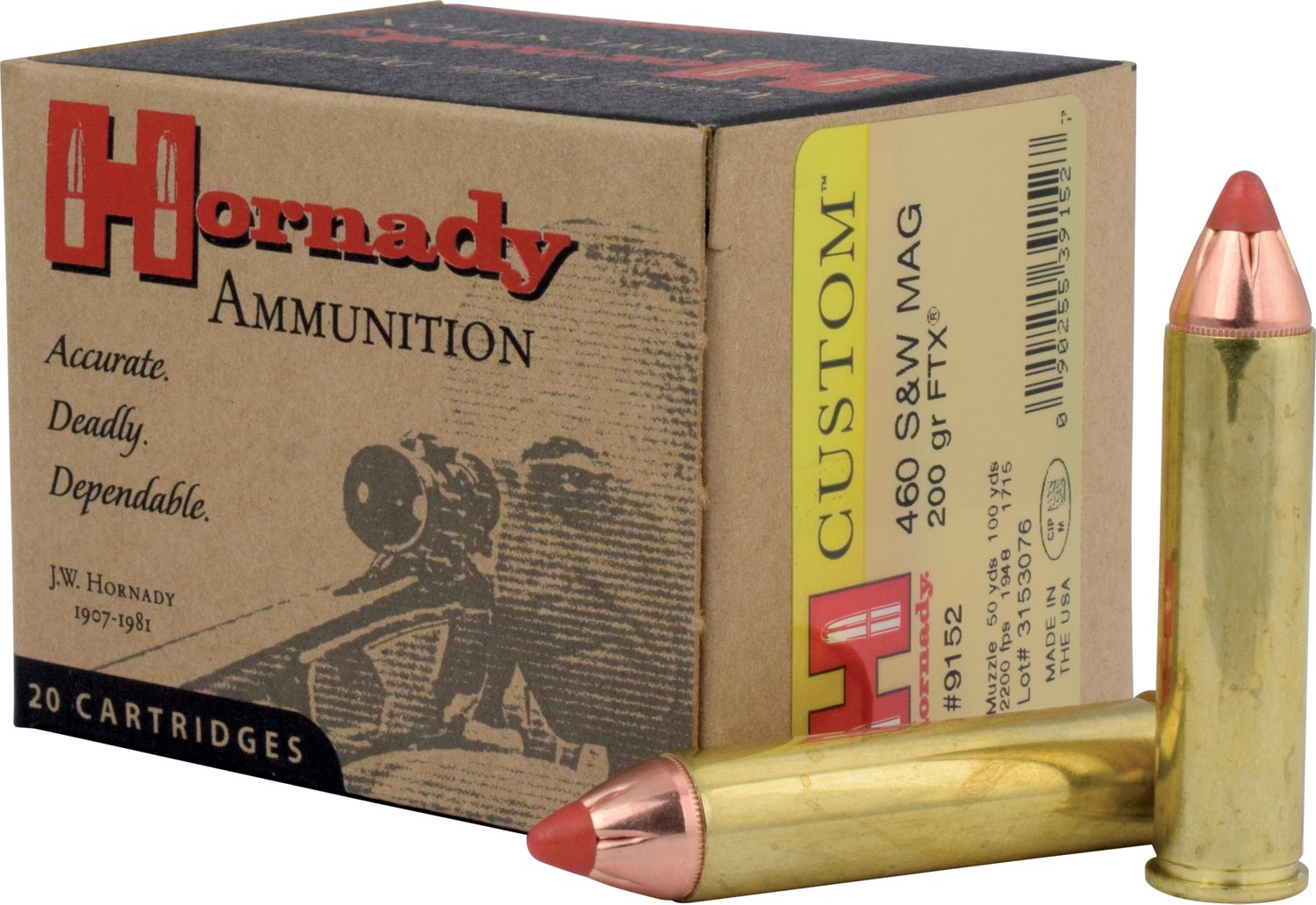 Hornady FTX® LEVERevolution® .460 S&W 200-Grain Centerfire Handgun Ammunition