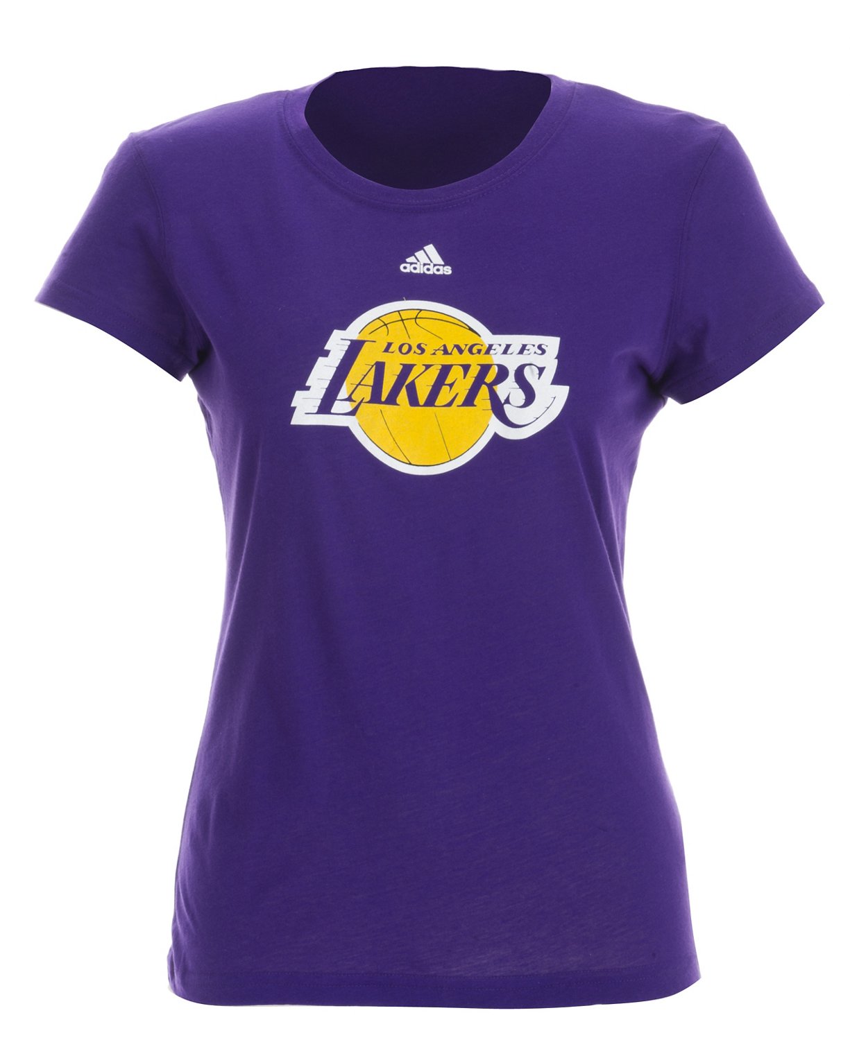 adidas Women's Los Angeles Lakers Short Sleeve Layered Tissue T-shirt