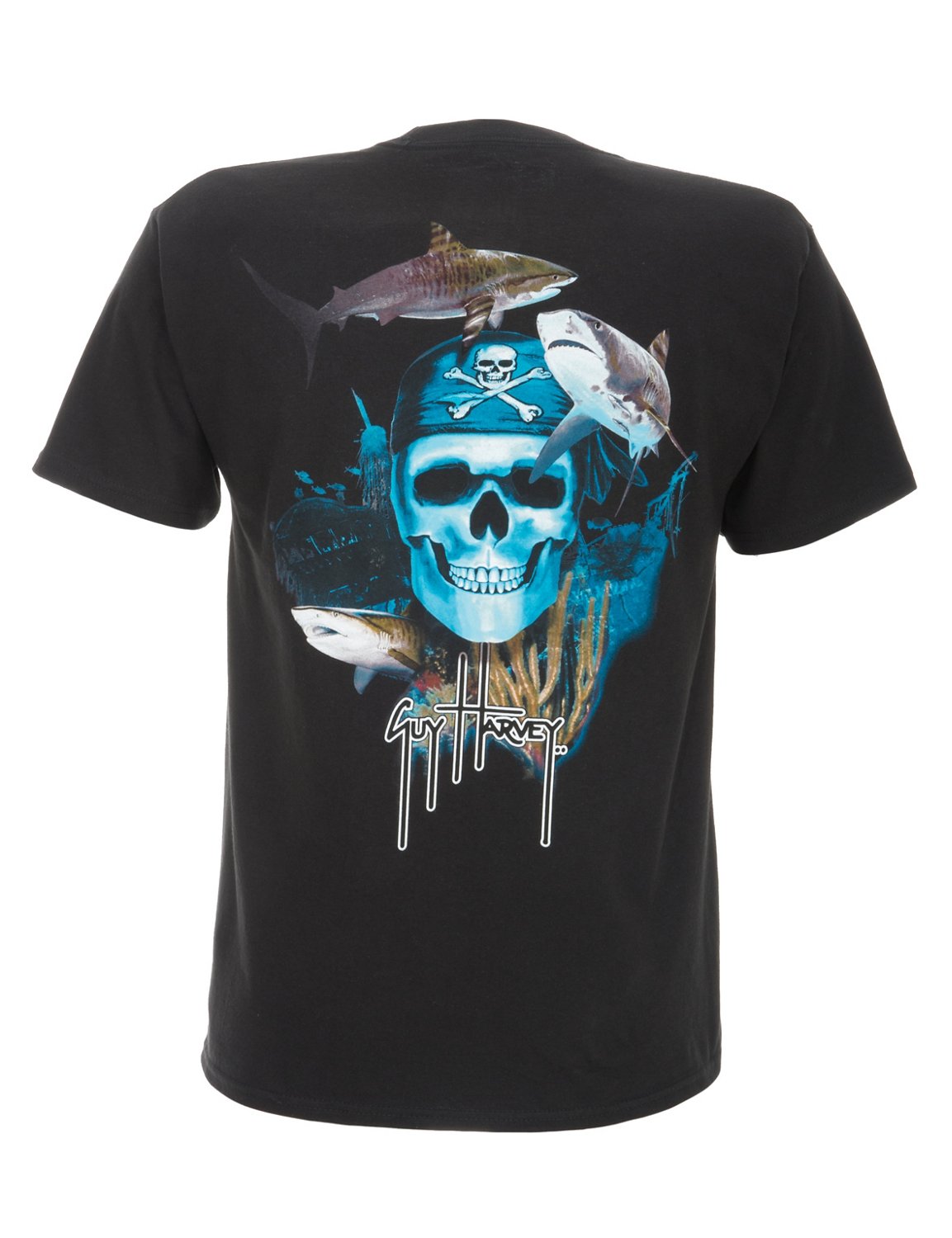 Guy Harvey Men's Pirate Reef Short Sleeve Pocket T-shirt