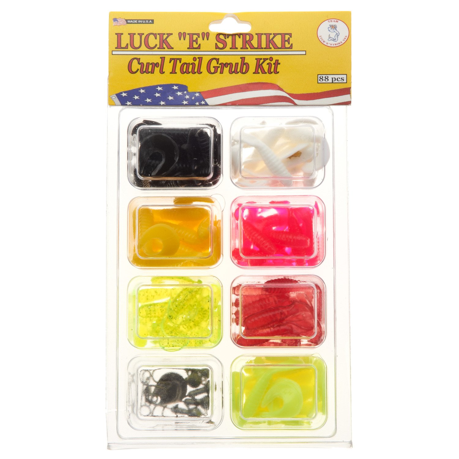 Luck E Strike 88-Piece Curltail Grub Kit