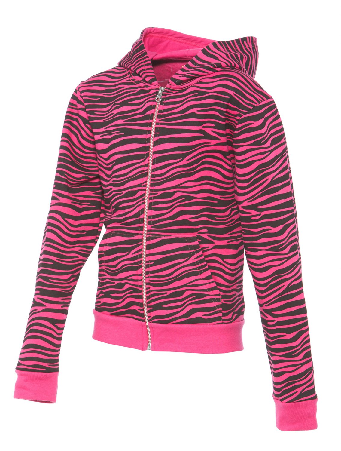 BCG™ Girls' Printed Fleece Zip Front Hoodie