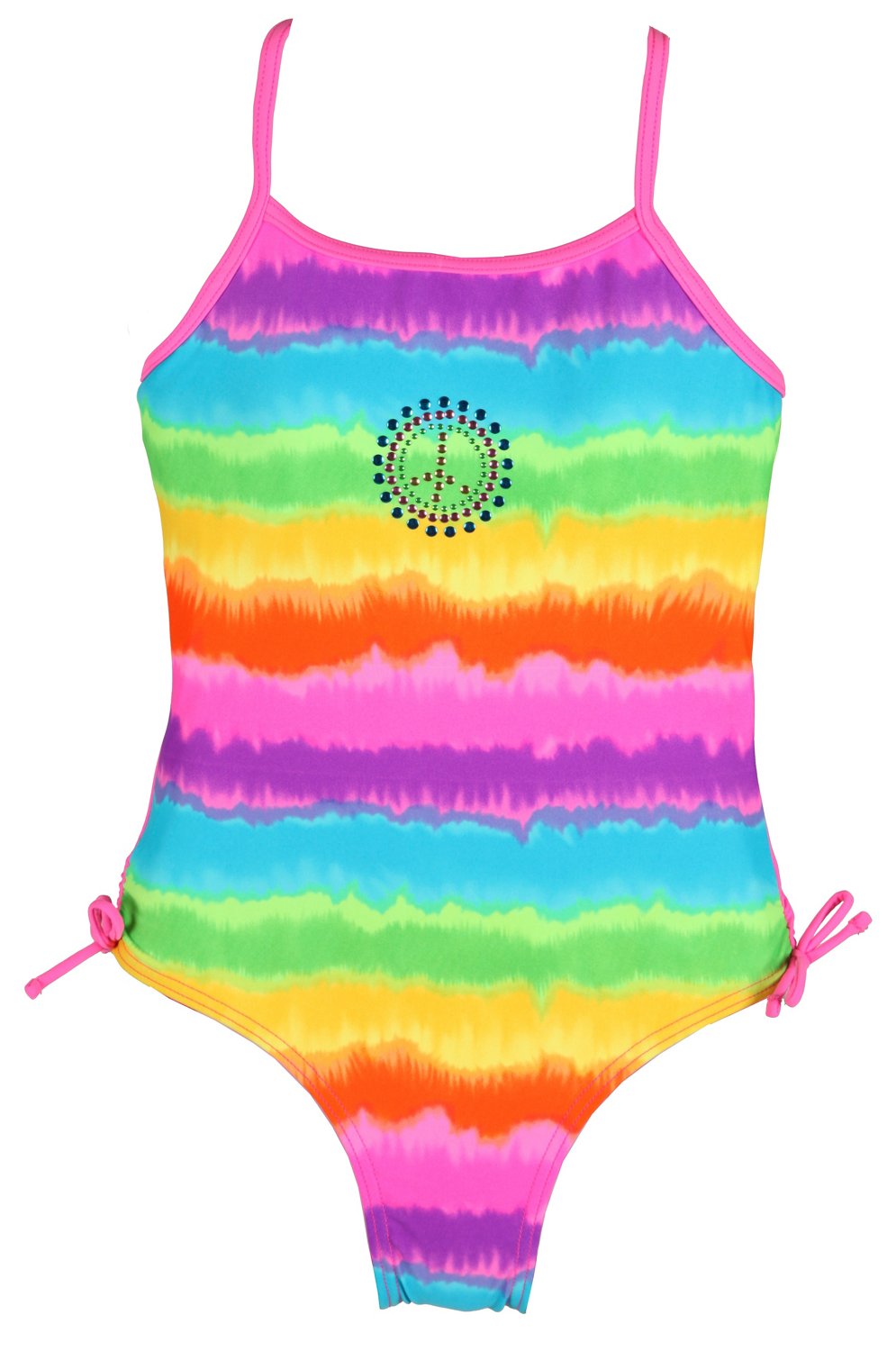 O'rageous® Girls' High Tied X-back Shirred Side Swimsuit