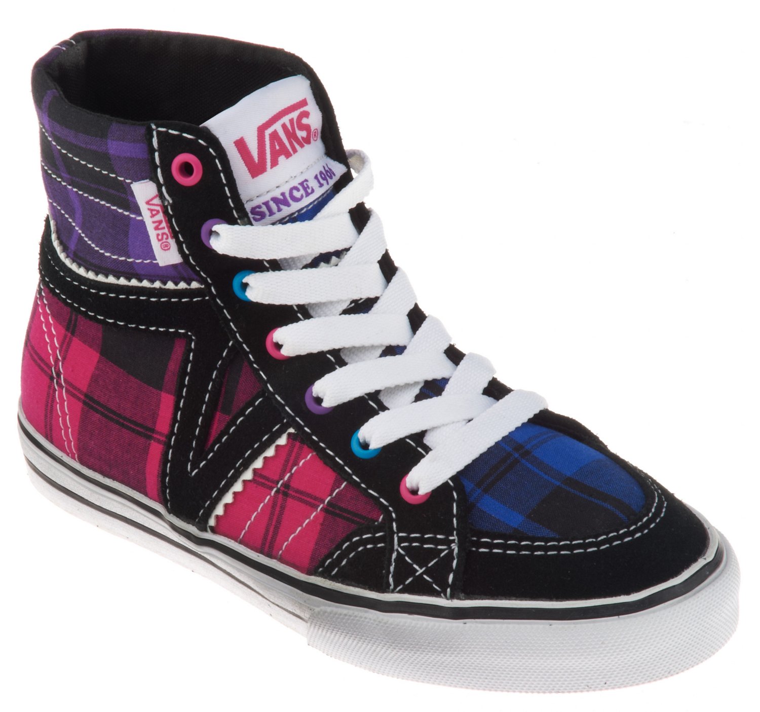 Vans Girls' Corrie Vulcanized High-Top Athletic Lifestyle Shoes thumbnail