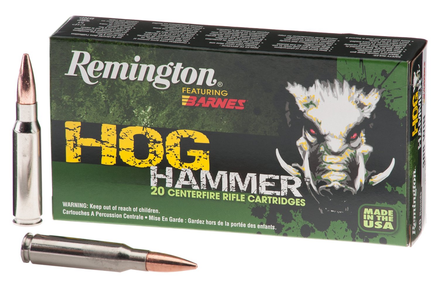 Remington Hog Hammer .308 Winchester 168-Grain Centerfire Rifle Ammunition