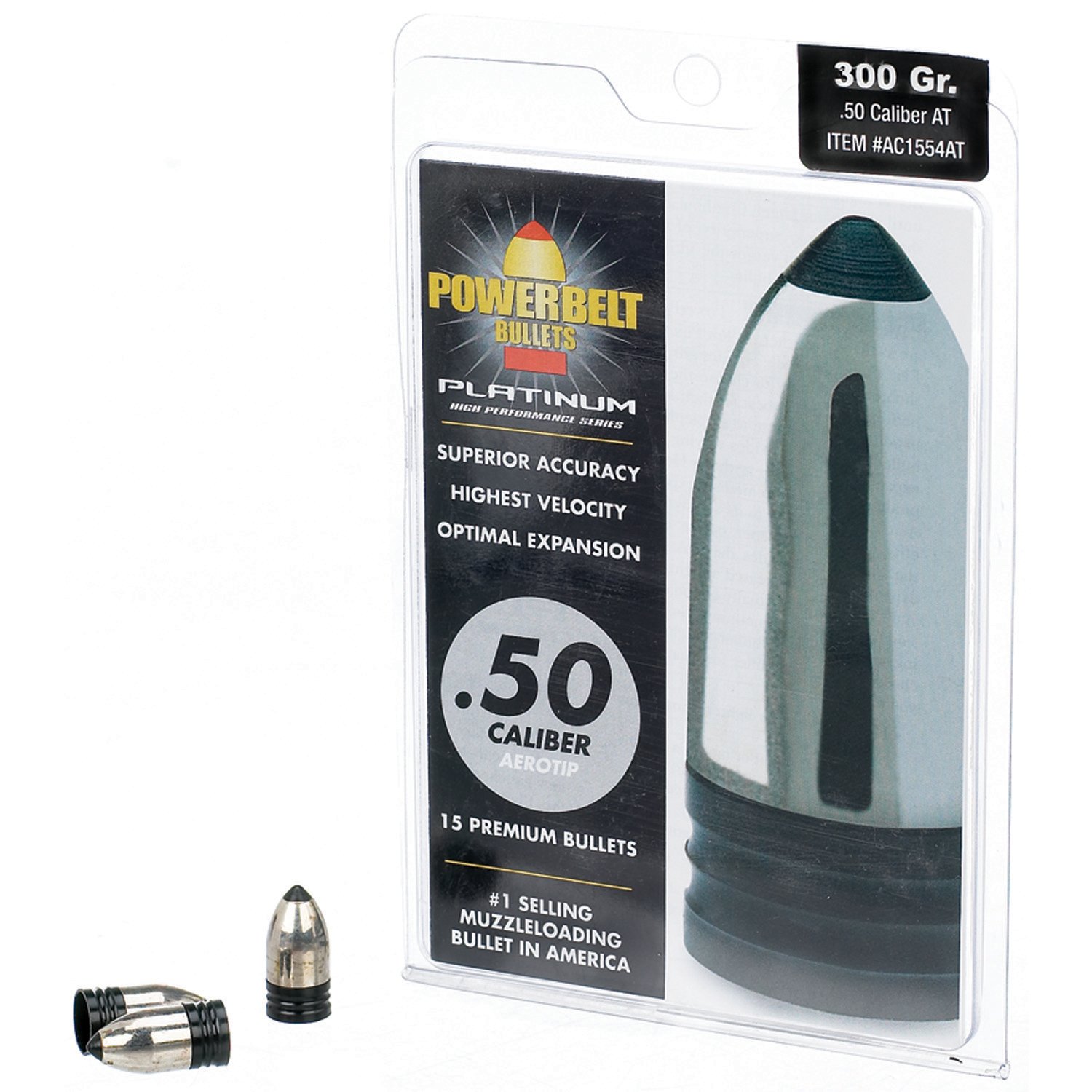 PowerBelt AeroTip™ Platinum .50 Magnum 300-Grain Ammunition