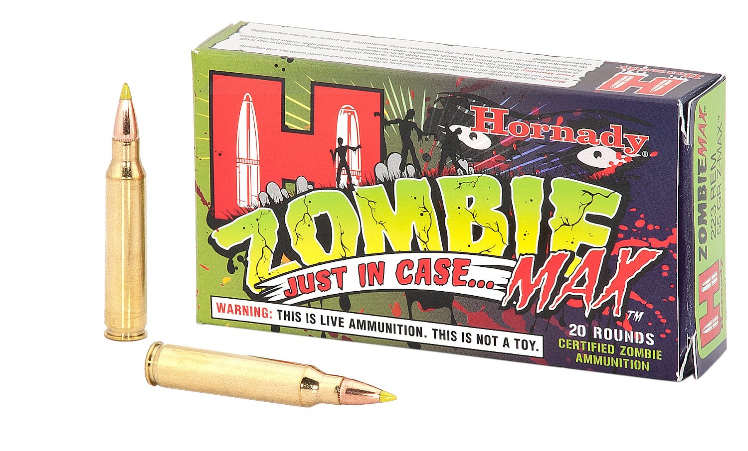 Hornady Zombie Max .223 55-Grain Centerfire Rifle Ammunition