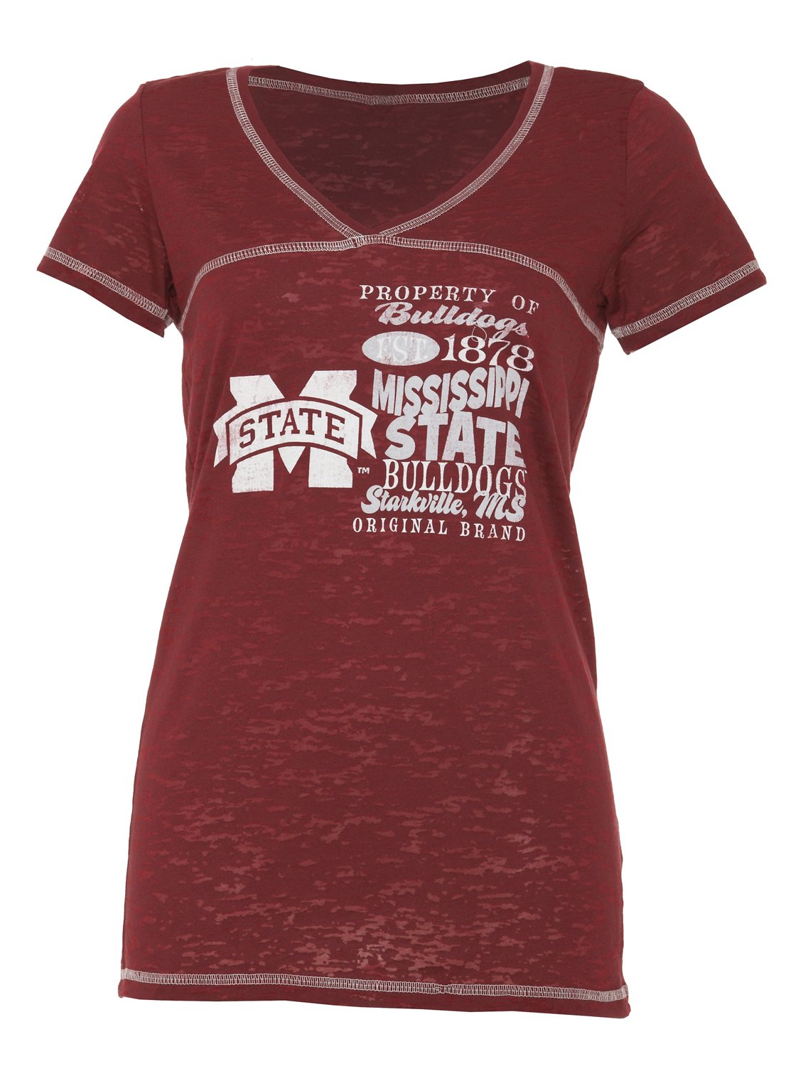 Step Ahead Blue 84 Women's Mississippi State Bo V-neck T-shirt