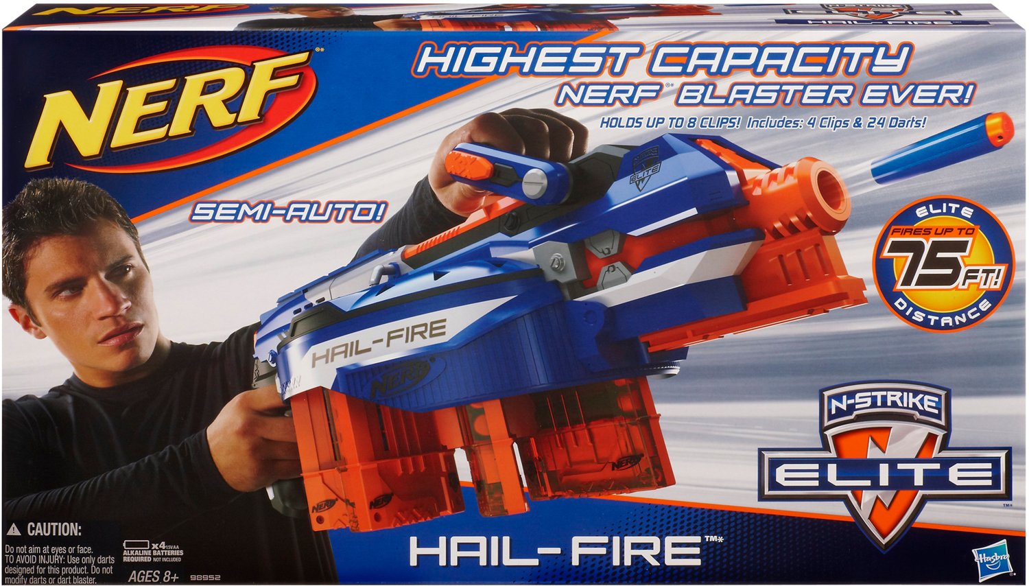Hasbro Boys' Nerf N-Strike Elite Hailfire Blaster