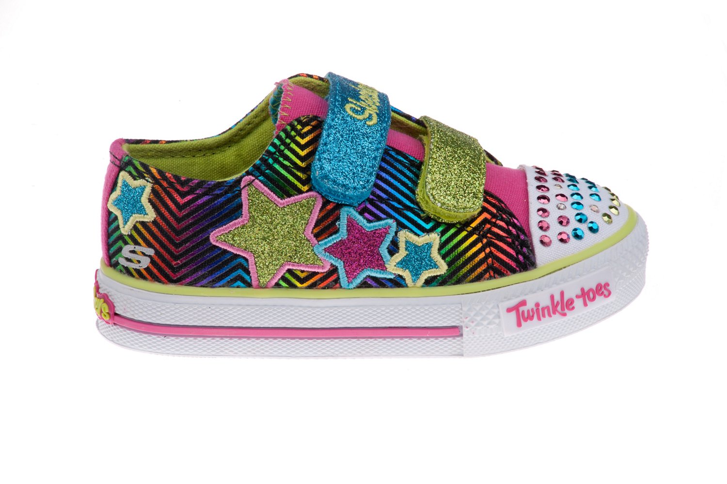 SKECHERS Infant Girls' Twinkle Toes Shuffles Triple Up Shoes