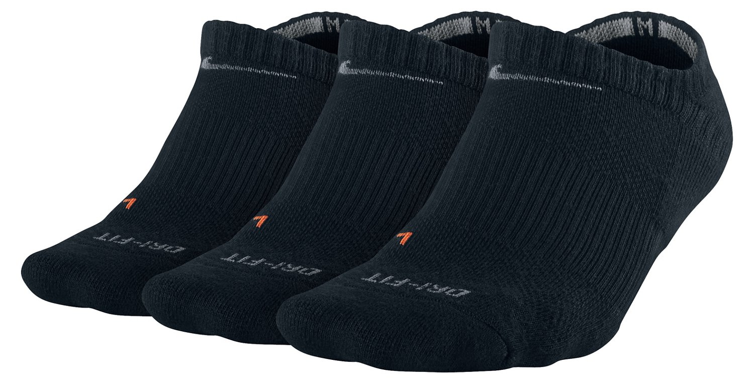 Nike Boys' Dri-FIT No-Show Socks 3-Pack